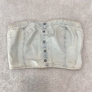 Grange denim crop top